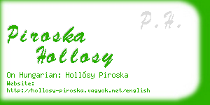 piroska hollosy business card