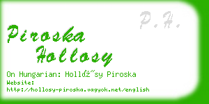 piroska hollosy business card
